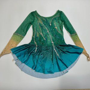 New Figure Skating Dress Size 10 (5~8T) with Hair Scrunchies (120~130cm)